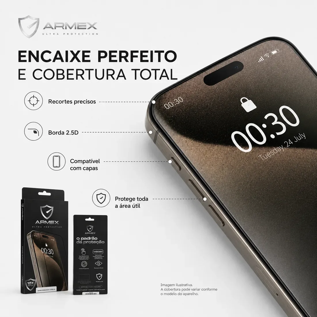 Encaixe perfeito e cobertura total ARMEX